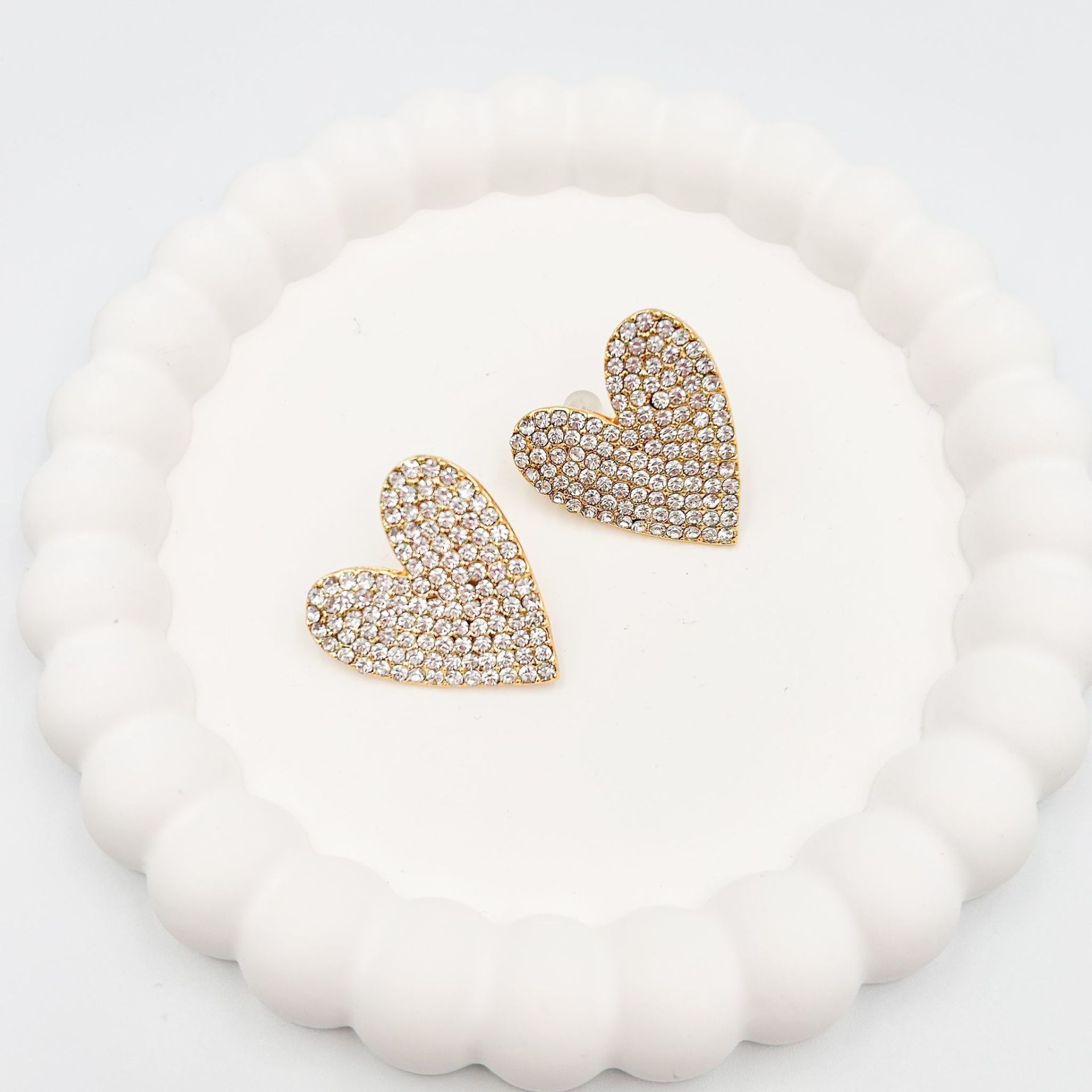 Özel Seri Zirkon Taşlı Kalp Küpe