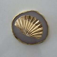 Gold İstiridye Toka 7 cm