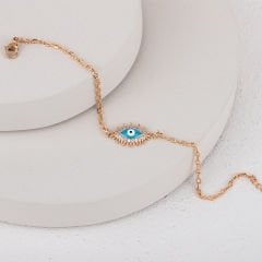 Vip Seri  Zirkon Taşlı Nazar Gözlü Bileklik 20cm