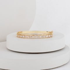 İthal Zirkon Baget Taşlı Kelepçe 17 cm