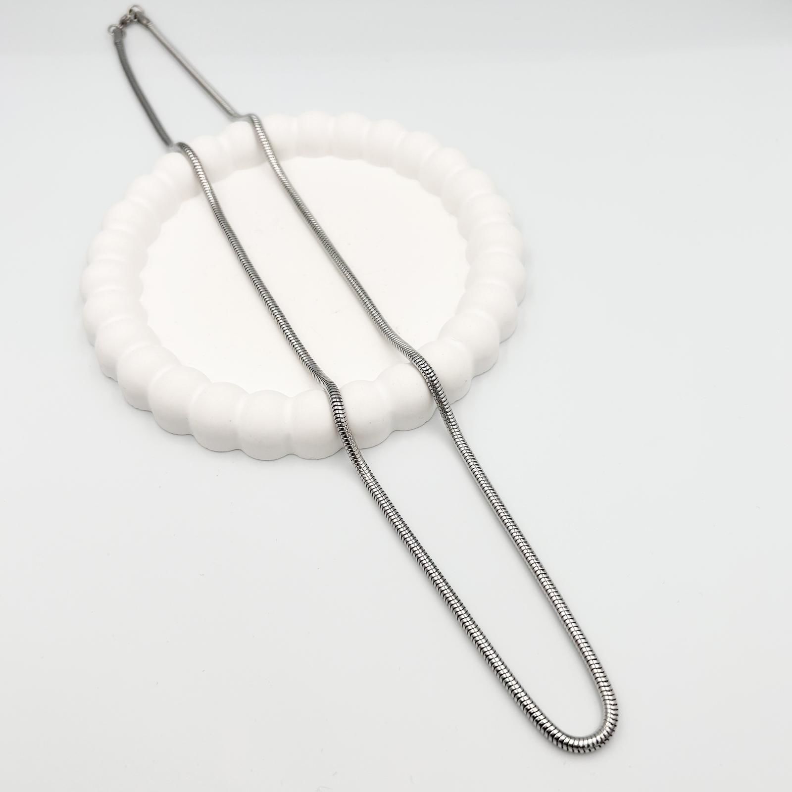 Çelik Silindir Kolye 60 cm