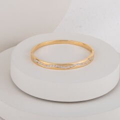 İthal Zirkon Taşlı Kelepçe 17 cm