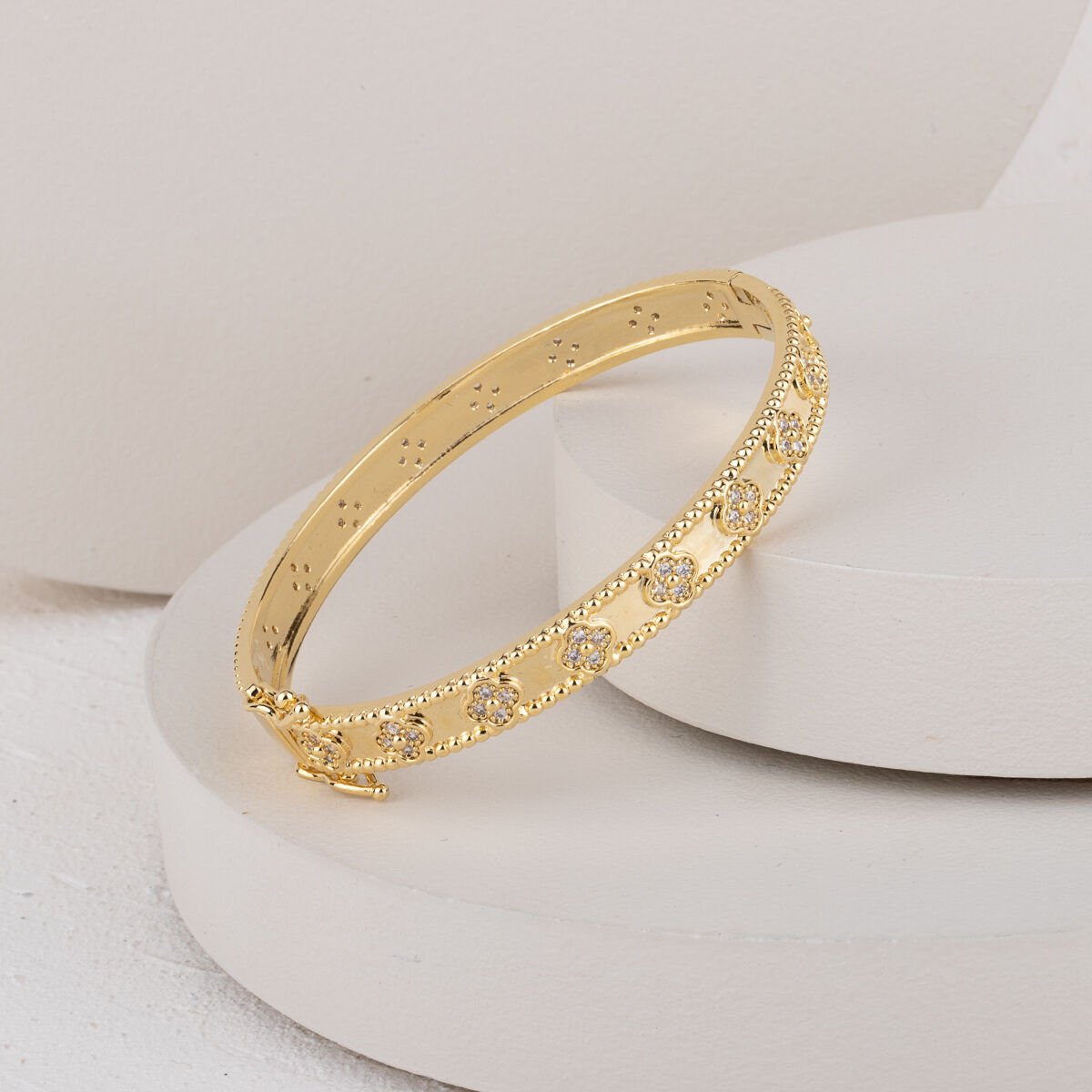 İthal Zirkon Taşlı Kelepçe 17 cm