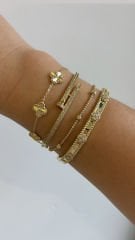 İthal Zirkon Taşlı Kelepçe 17 cm