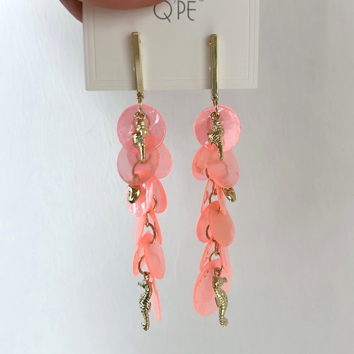 Özel Seri Mercan Sedefli Küpe 9 cm