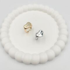 Özel Seri Kalpli Love Serçe parmak Yüzük (Ayarlı)