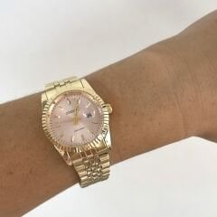 Pembe Kadranlı Gold Rlx Saat