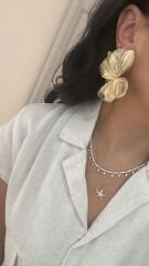 Özel Seri Tel Çiçek Küpe 6cm