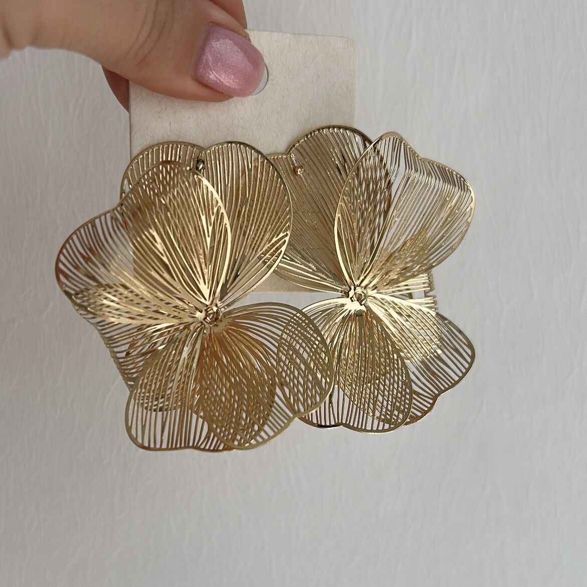 Özel Seri Tel Çiçek Küpe 6cm