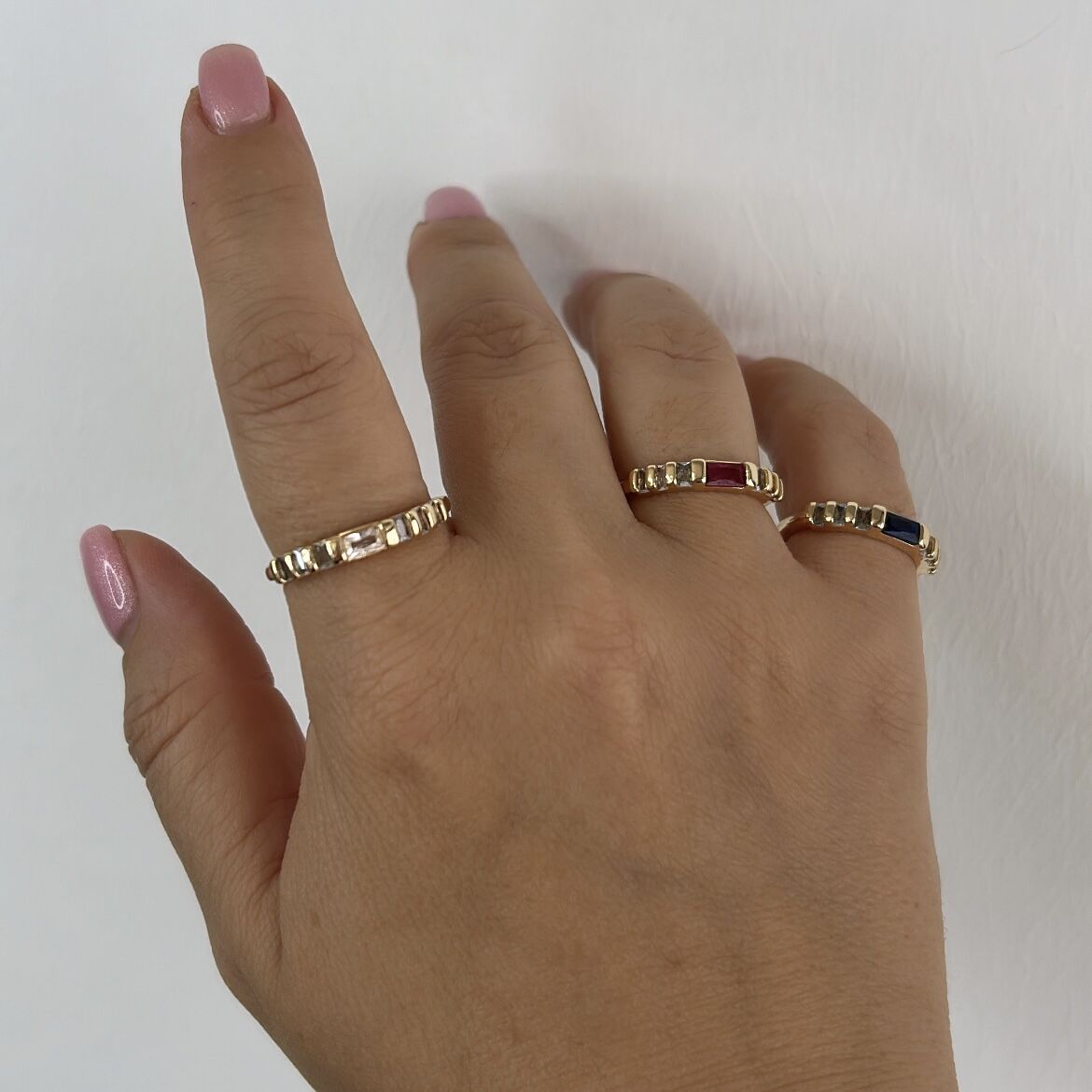 Özel Seri Baget Taşlı Yüzük (ayarlı)