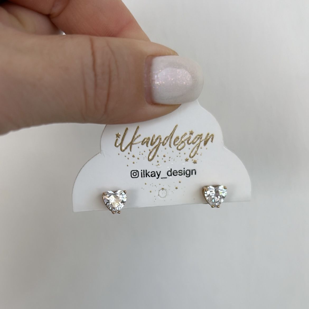 Vip Seri Kalp Tek Taş Küpe 5mm