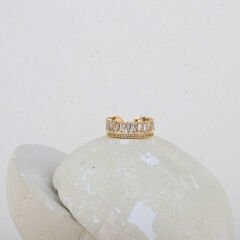 Özel Seri Zirkon Baget Taşlı Yüzük (AYARLI)