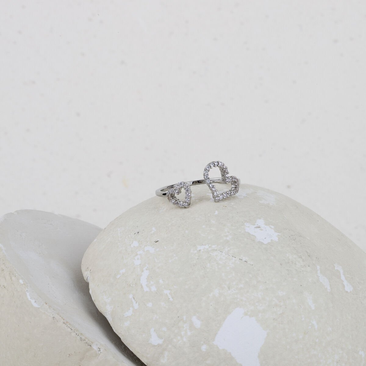 Özel Seri Zirkon Taşlı Klapli Yüzük (AYARLI)