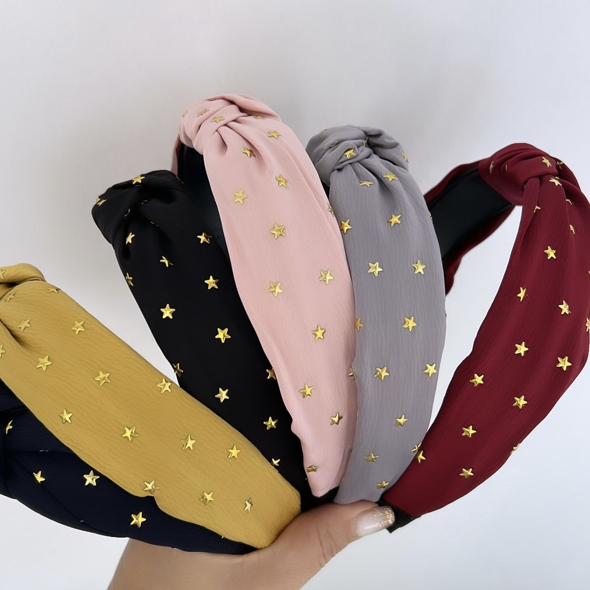 Gold Yıldız Desenli Saten Taç