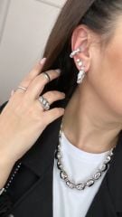 Özel Seri Taşlı Burgu Kıkırdak Küpe