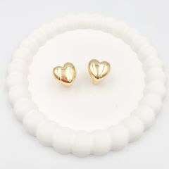 Özel Seri Plaka Kalp Küpe 1,5cm