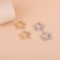 Özel Seri Zirkon Taşlı Yıldız Küpe