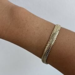 Vip Seri 14k Gold Balıksırtı Bileklik 20cm