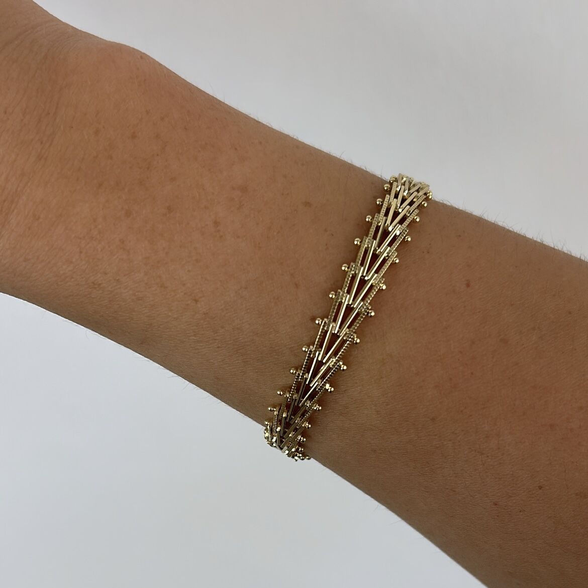 Vip Seri 14k Gold Ray Bileklik 19cm