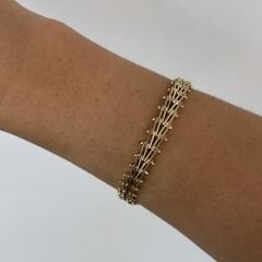 Vip Seri 14k Gold Ray Bileklik 19cm