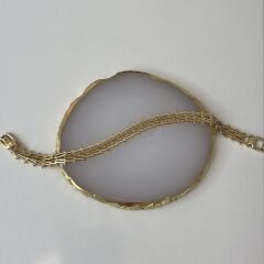 Vip Seri 14k Gold Ray Bileklik 19cm