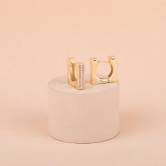 Özel Seri Köşeli  Taşlı Küpe