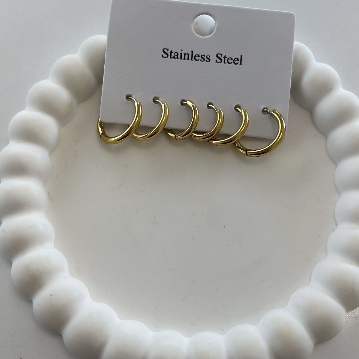 Çelik 6'lı Set Halka Küpe