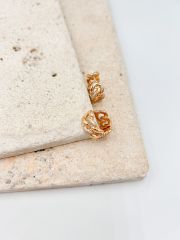 Vip Seri  Zirkon Taşlı Zincir Küpe 1,5cm