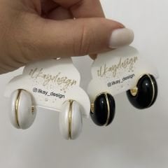 Özel Seri Bombeli Kalın Küpe 2cm