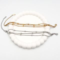 Çelik 3'lü Dorika Bileklik 23cm Gold