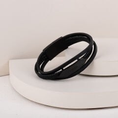 İthal Deri 3 Sıralı bileklik 22cm