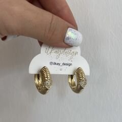 Özel Seri Kalın Plaka Küpe 2cm