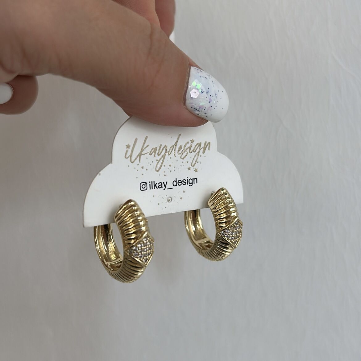 Özel Seri Kalın Plaka Küpe 2cm