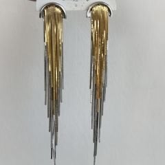 Özel Seri Gold Gümüş Püskül Küpe