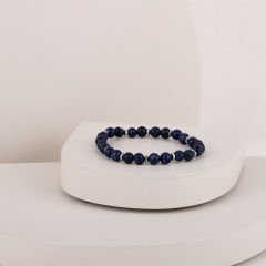 Dark Blue Cam Boncuk Bileklik