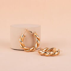 Vip Seri Burgu Halka Küpe 3cm