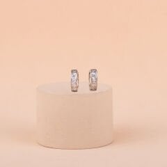Vip Seri Zirkon Taşlı Halka Küpe 1,3 cm