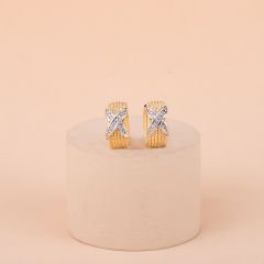 Özel Seri 2 Renkli Hasır Halka Küpe 1,5cm