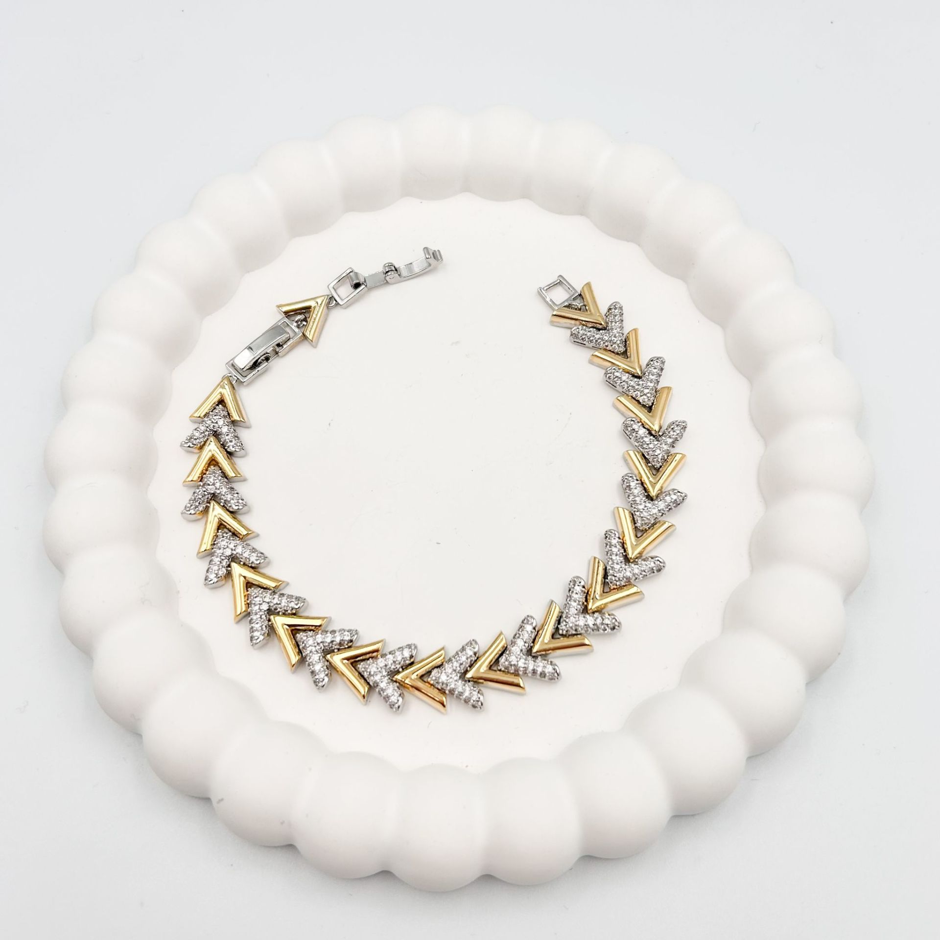 Özel Seri Zirkon Taşlı Çavuş Bileklik 19cm