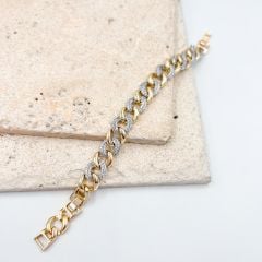 Özel Seri Zirkon Taşlı Zincir Bileklik 20CM