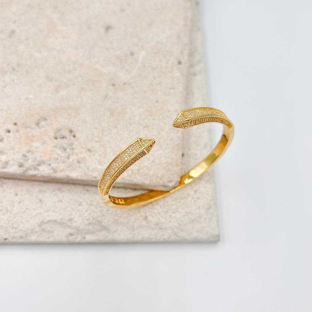 İthal Zirkon Taşlı Kelepçe 17 cm