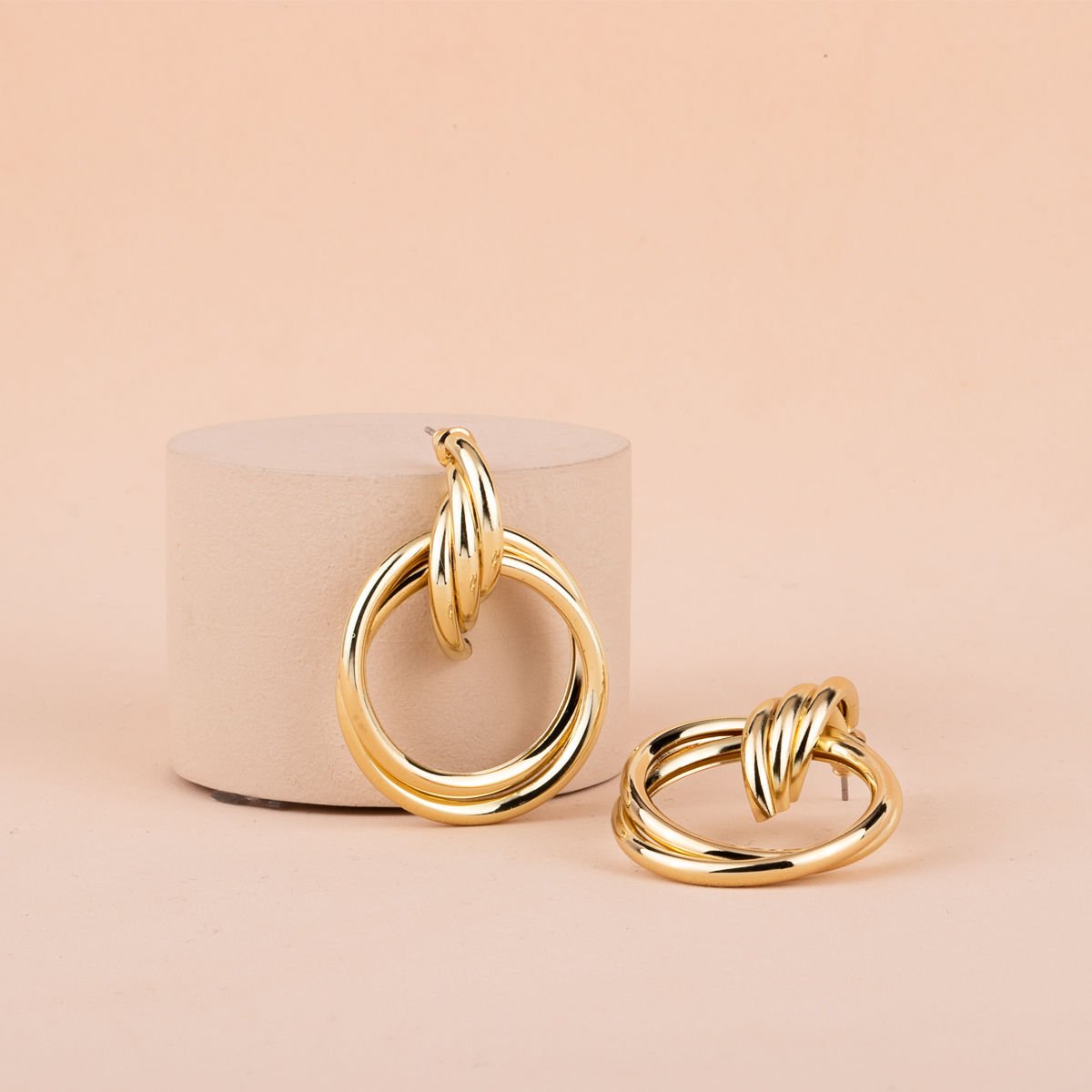 Özel Seri Gold Daire Küpe