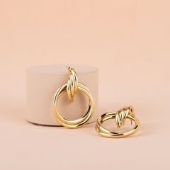 Özel Seri Gold Daire Küpe