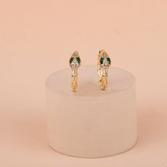 Özel Seri Zirkon Taşlı Snake Halka Küpe 2cm