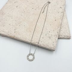 Özel Seri Zirkon Taşlı Xoxo Kolye 50cm