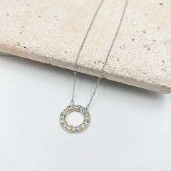 Özel Seri Zirkon Taşlı Xoxo Kolye 50cm