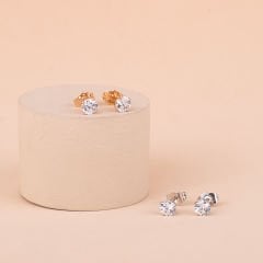 Vip Seri Tek Taş Küpe 5mm