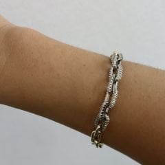 Özel Seri Zirkon Taşlı Ataç Bileklik 24cm