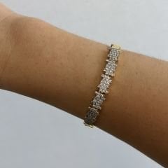 Özel Seri Zirkon Taşlı Ritim Bileklik 18cm
