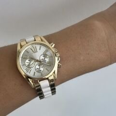 Beyaz Gold Detaylı Saat